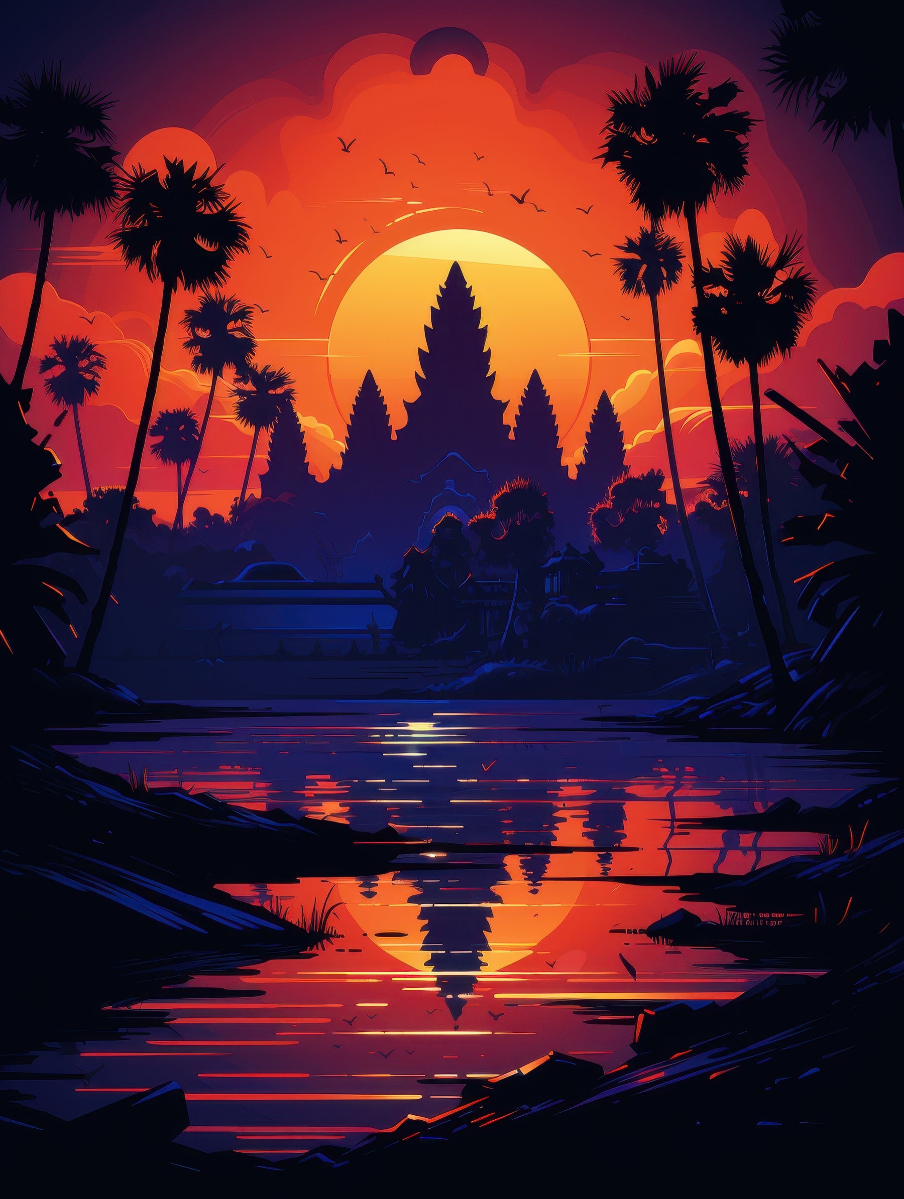 Sunset Over Angkor