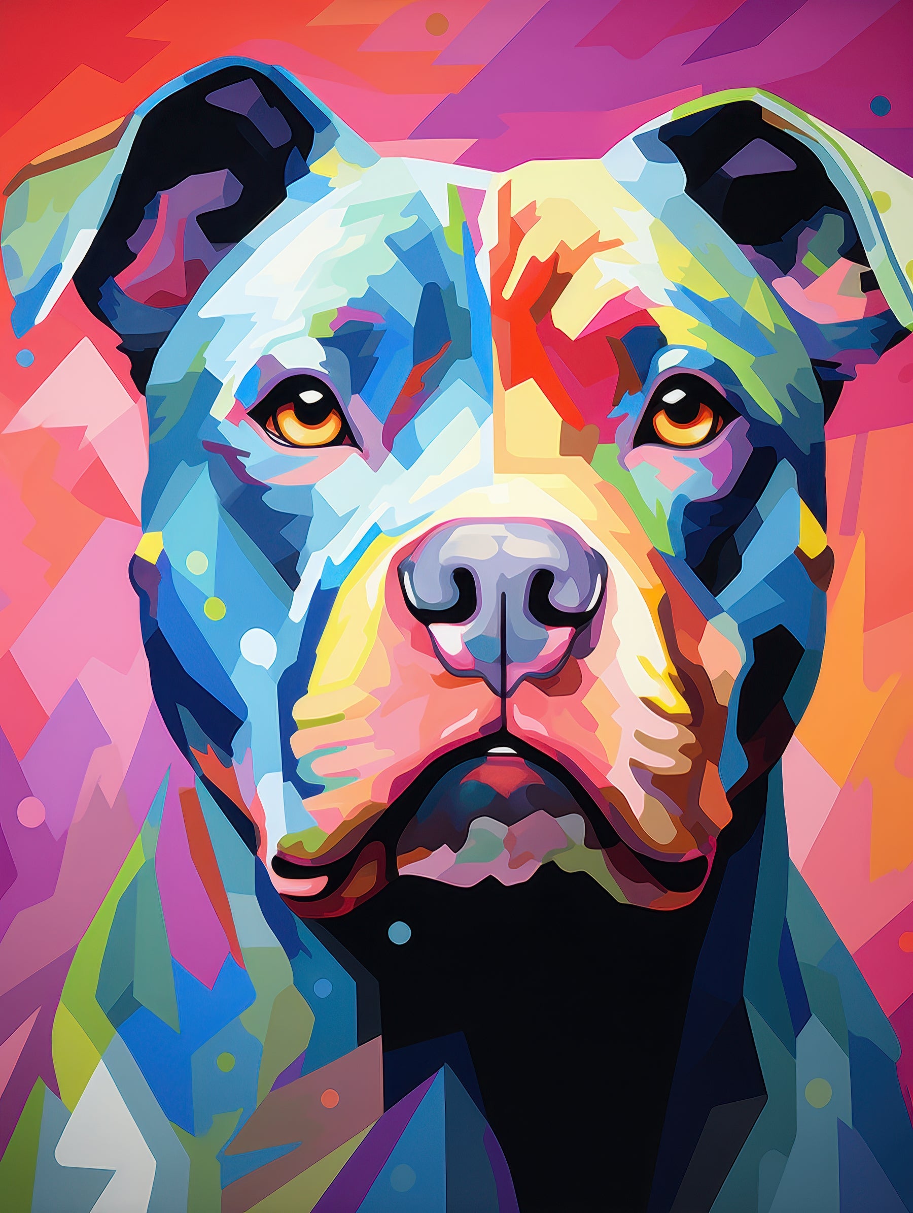 Colorful Pop Art Dog
