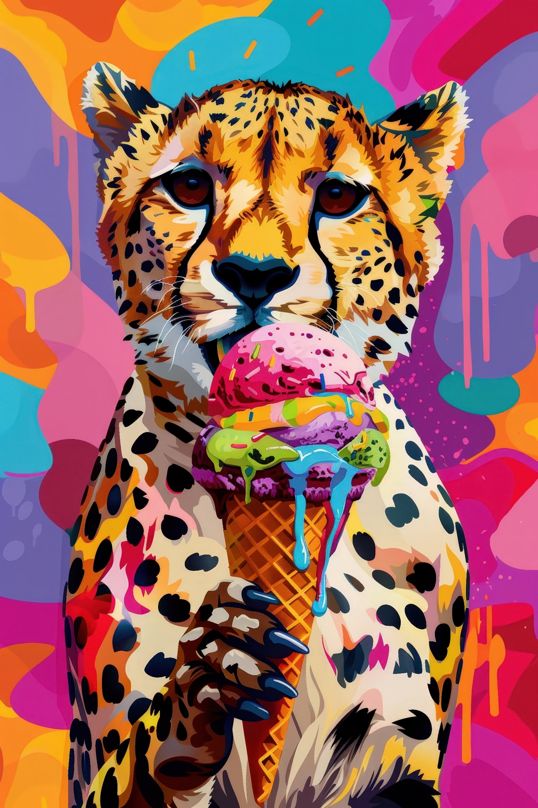 Cheetah Ice Cream Delight