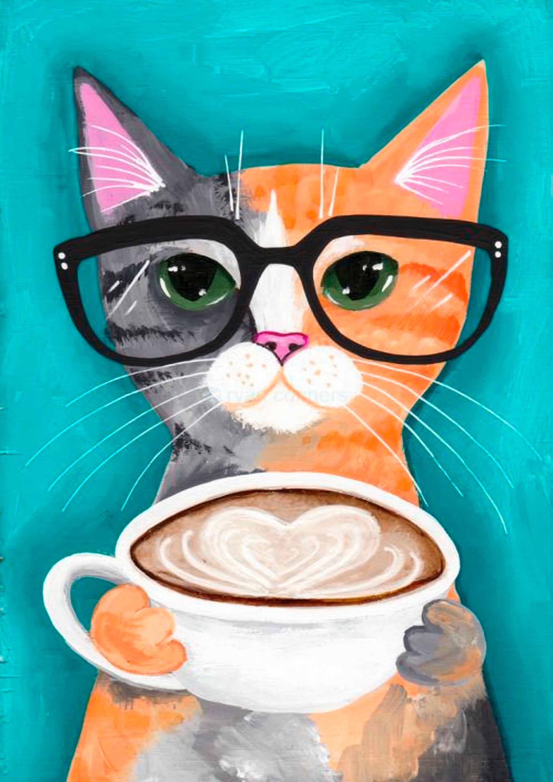 Cat with Coffee
