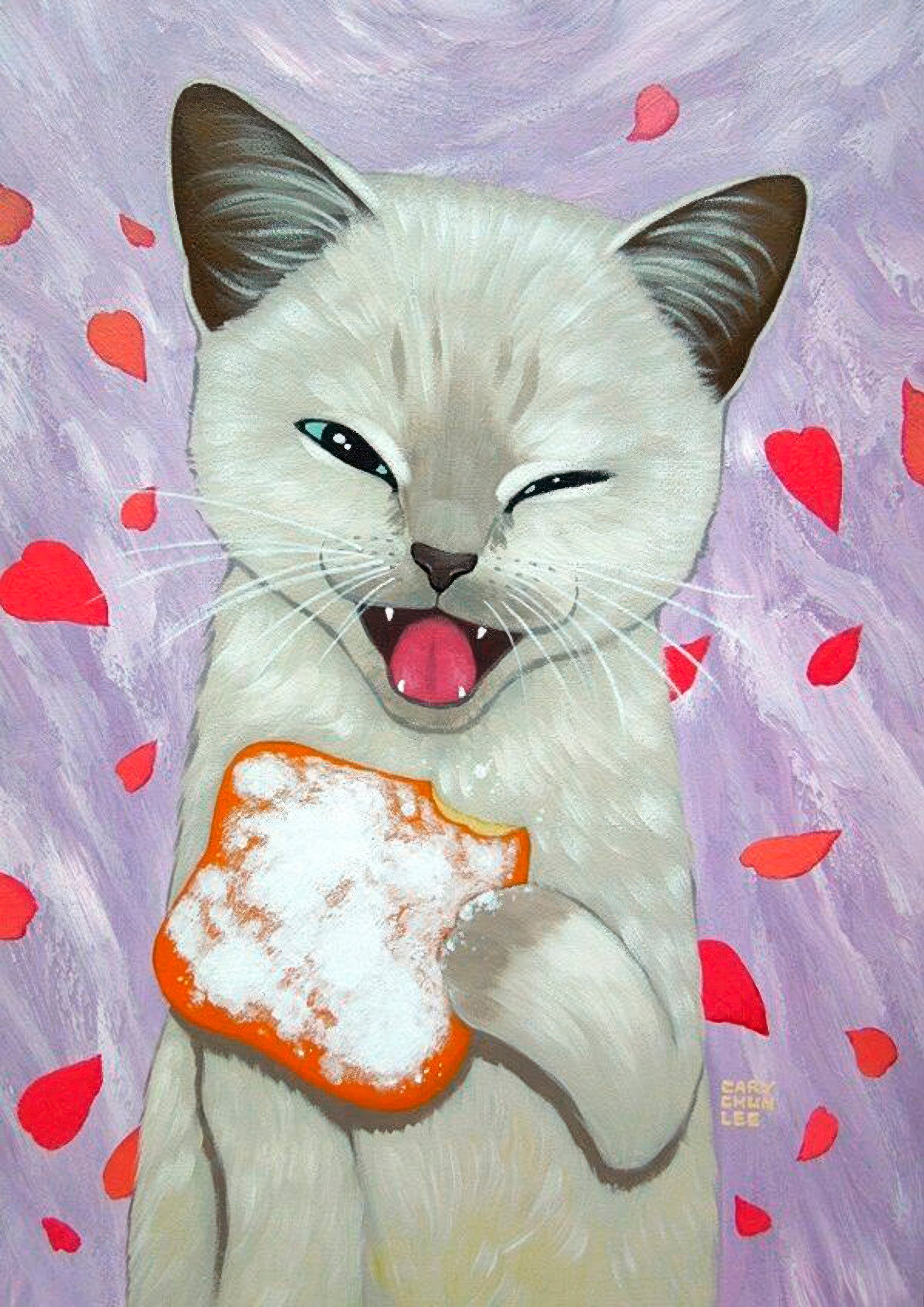 Cat with Toast