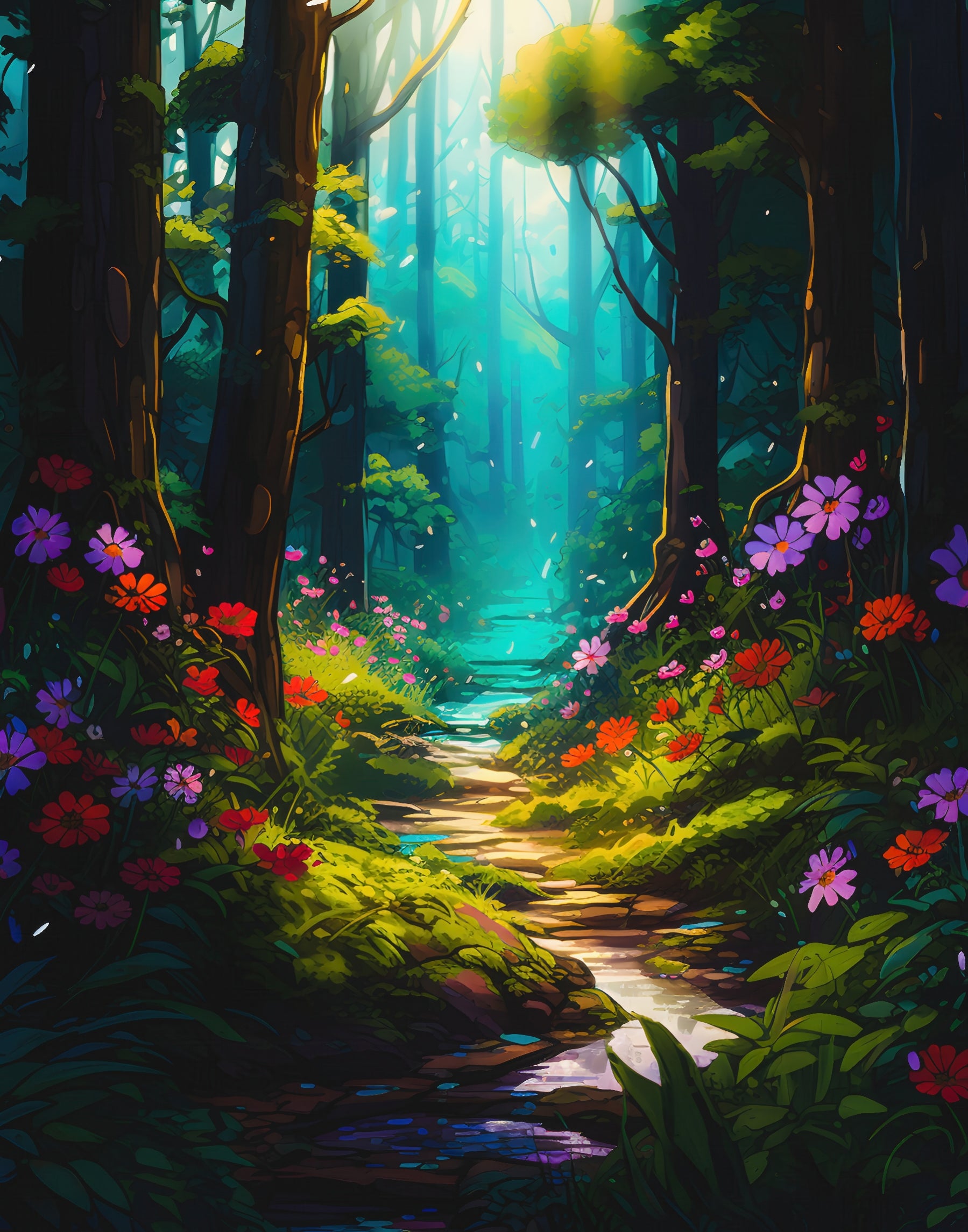 Radiant Forest Stream