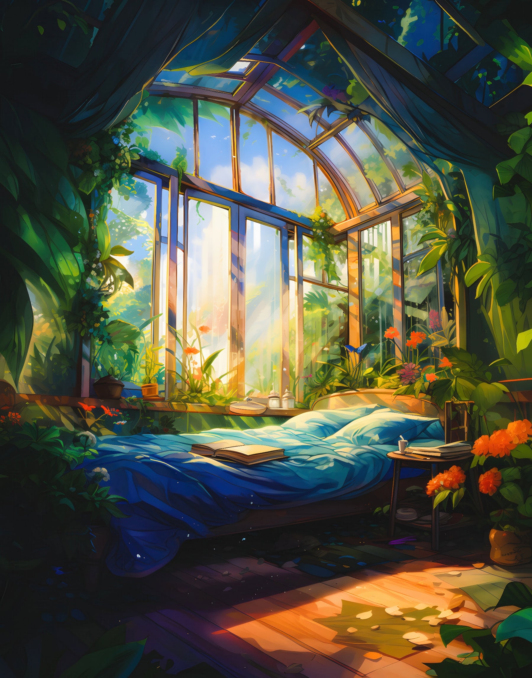 Serene Greenhouse Haven