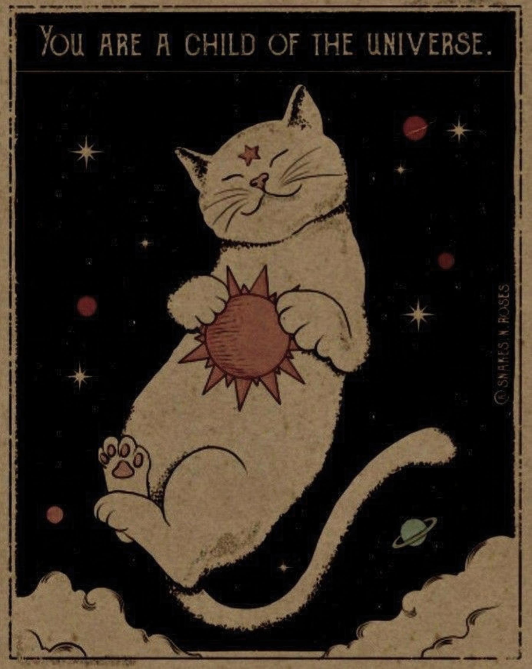 Celestial Cat with Sun