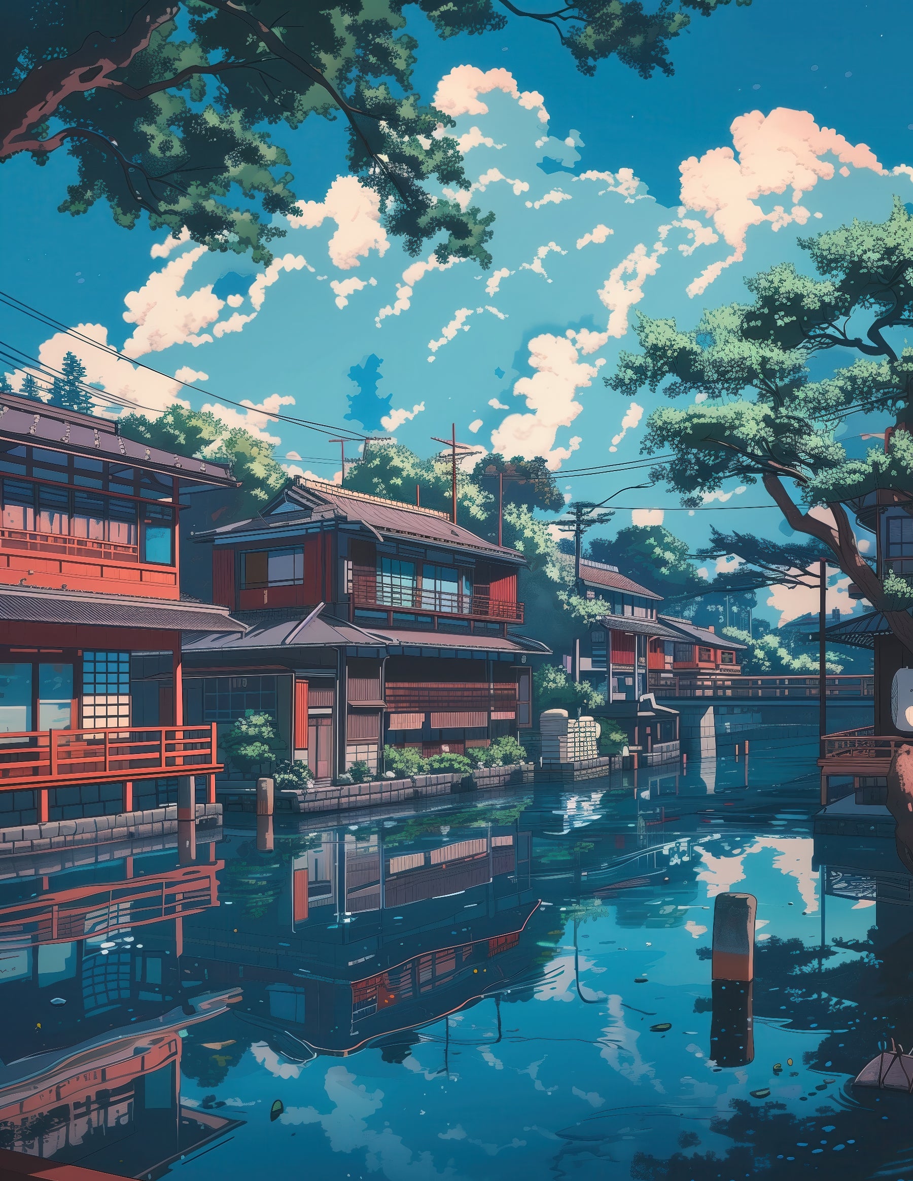 Riverside Village Reflection