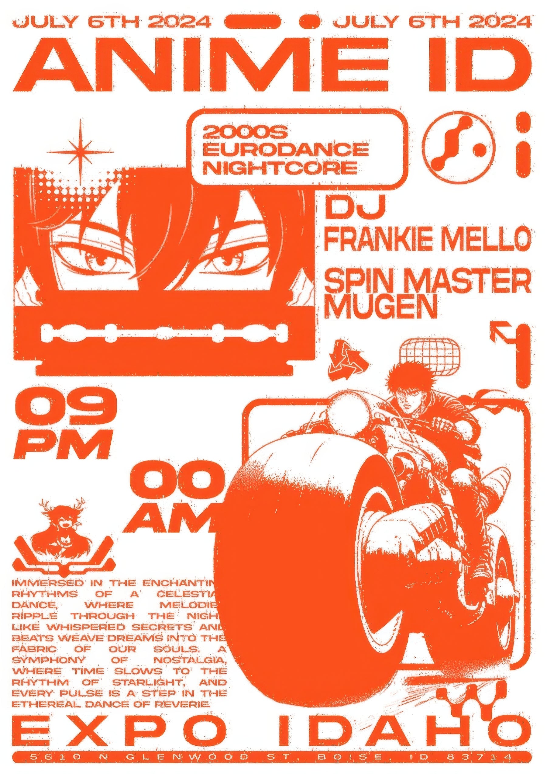 Retro Anime Poster Orange