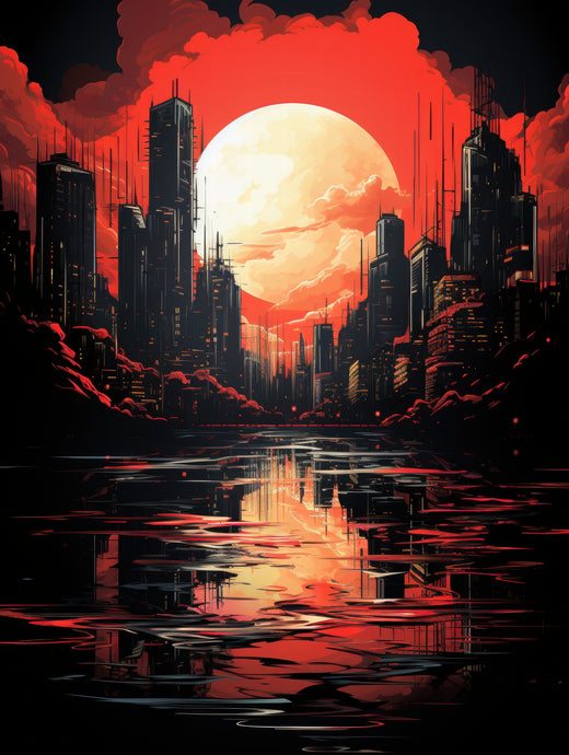 Scarlet Skyline Reflection