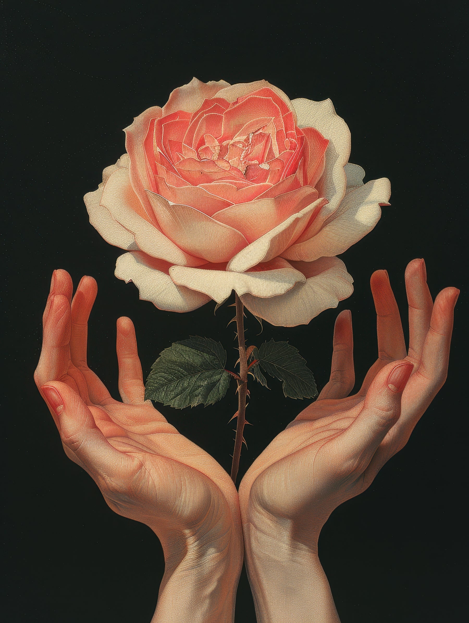 Real Rose In Hand Rose in Hands