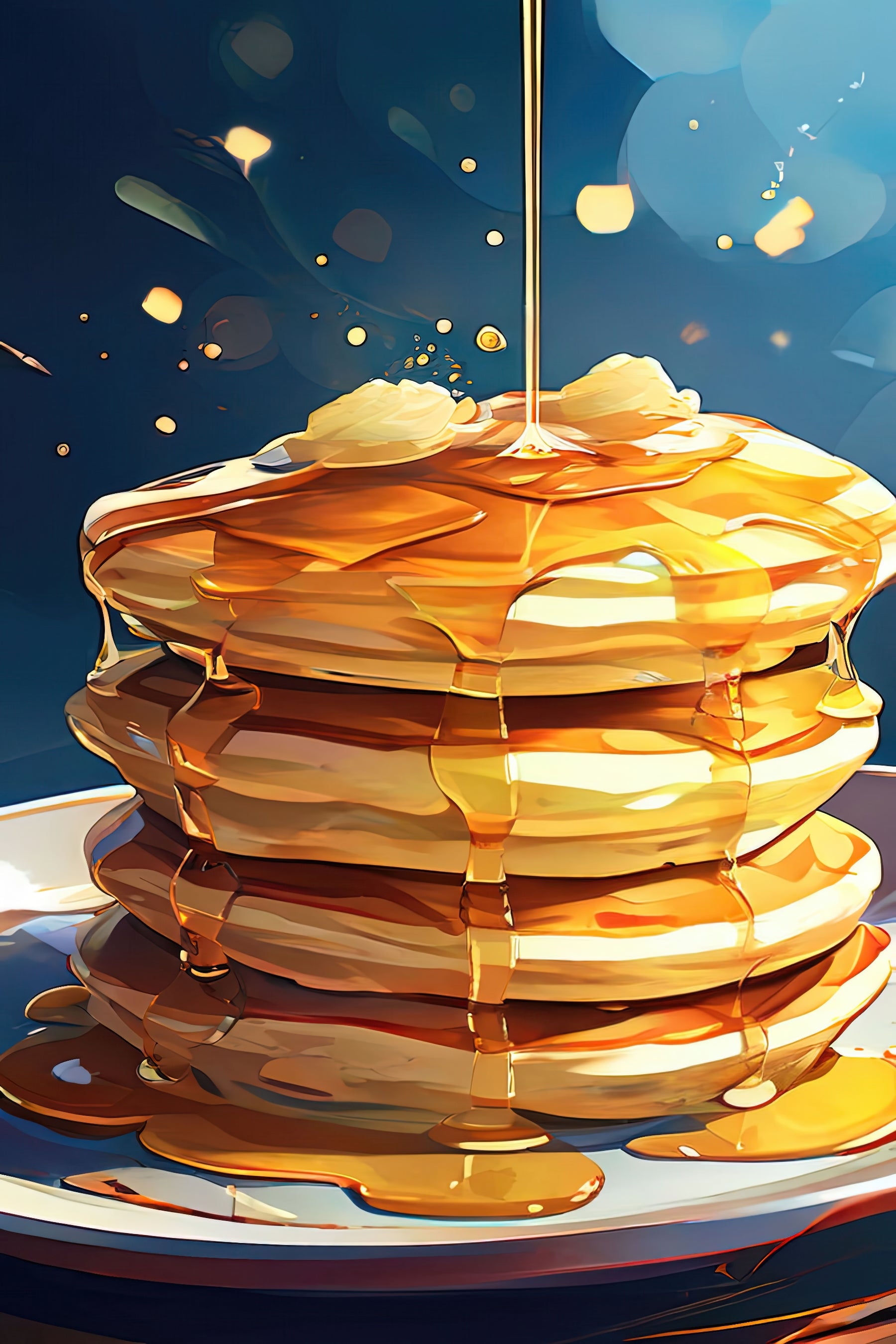 Pancakes with syrup