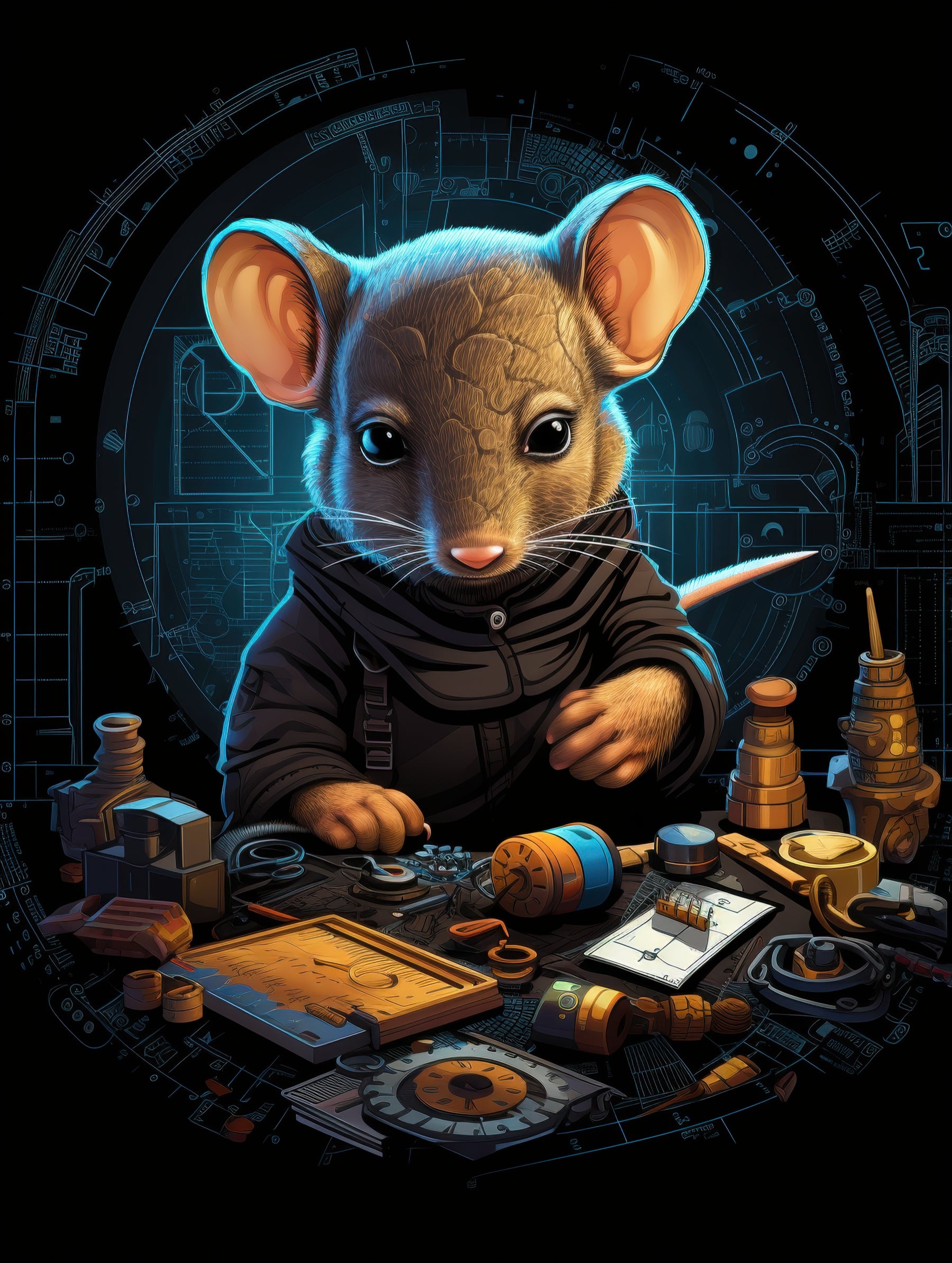 Scheming Mouse Tinkering Mouse