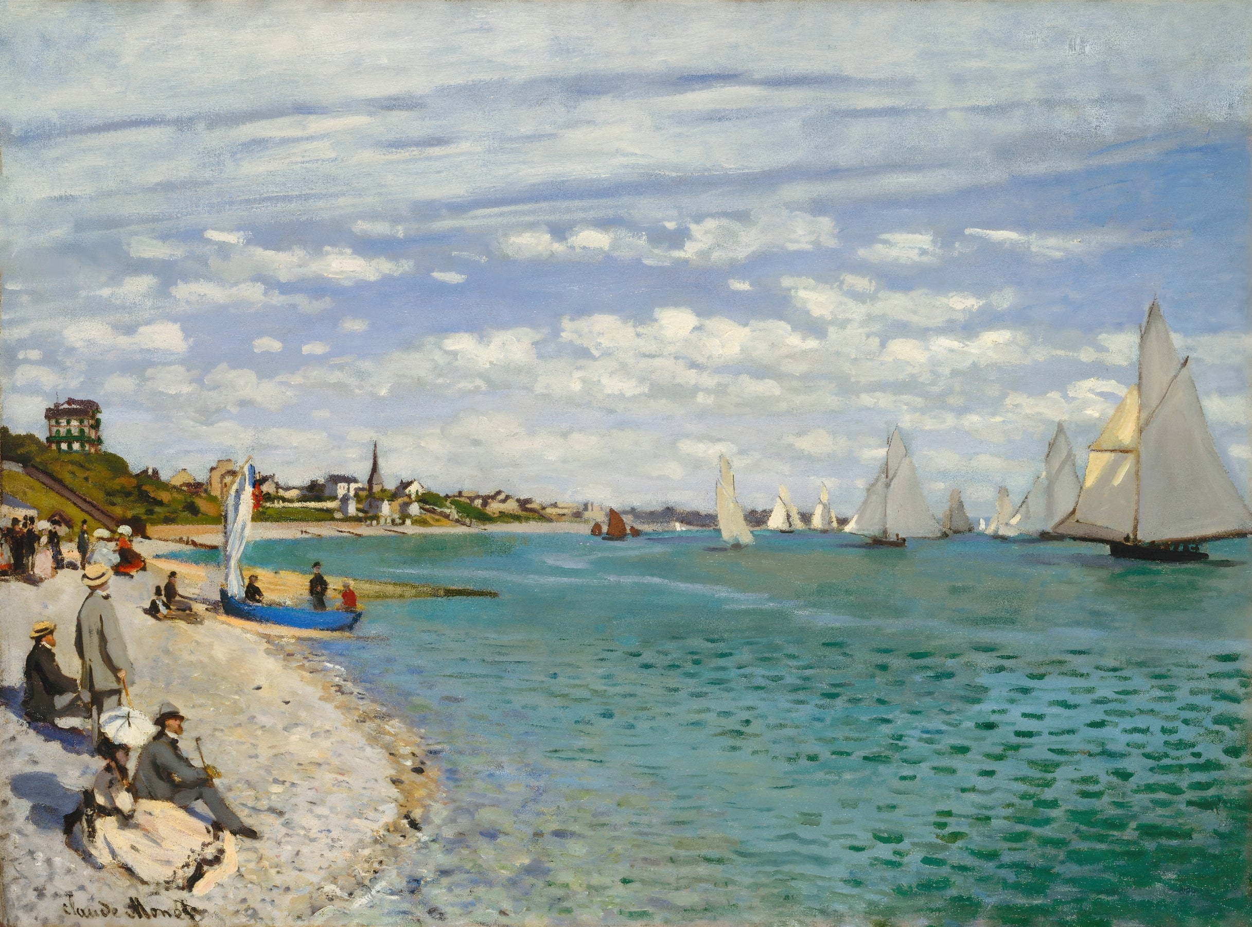 Beach with Sailboats