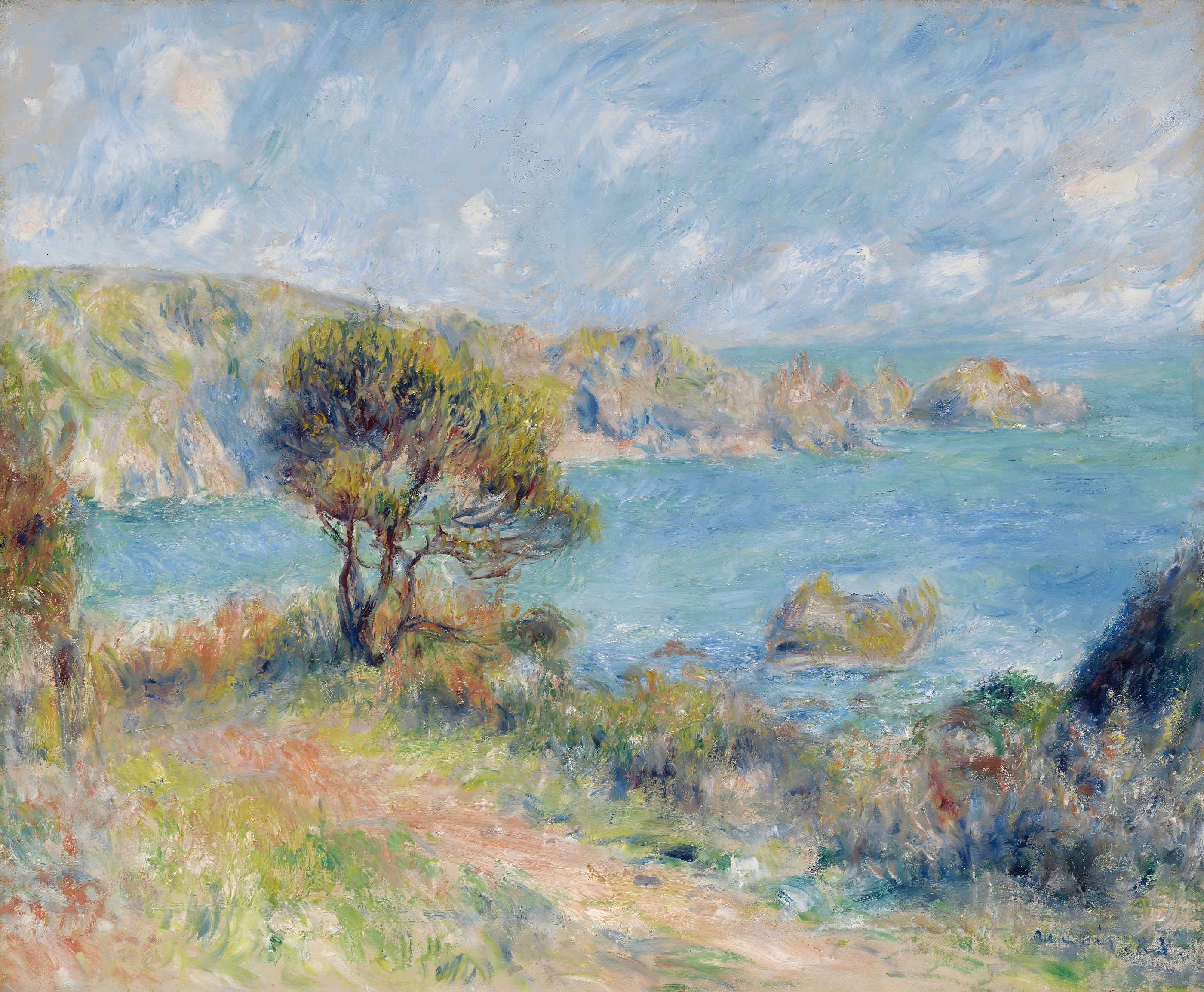 Coastal Landscape with Tree