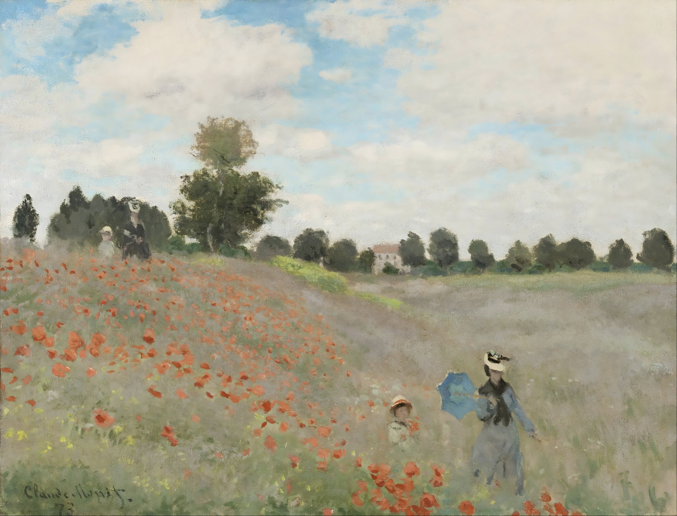 Poppy Field with Figures