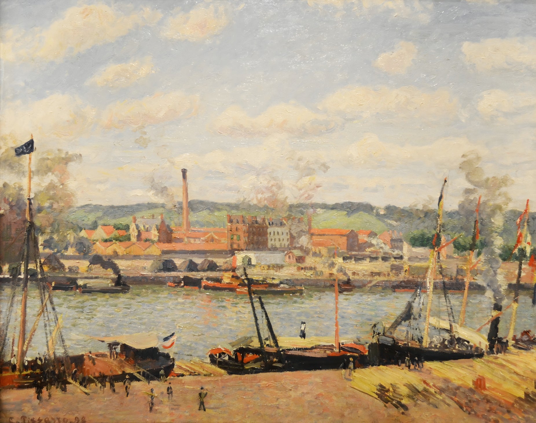 Harbor with Smoke and Ships