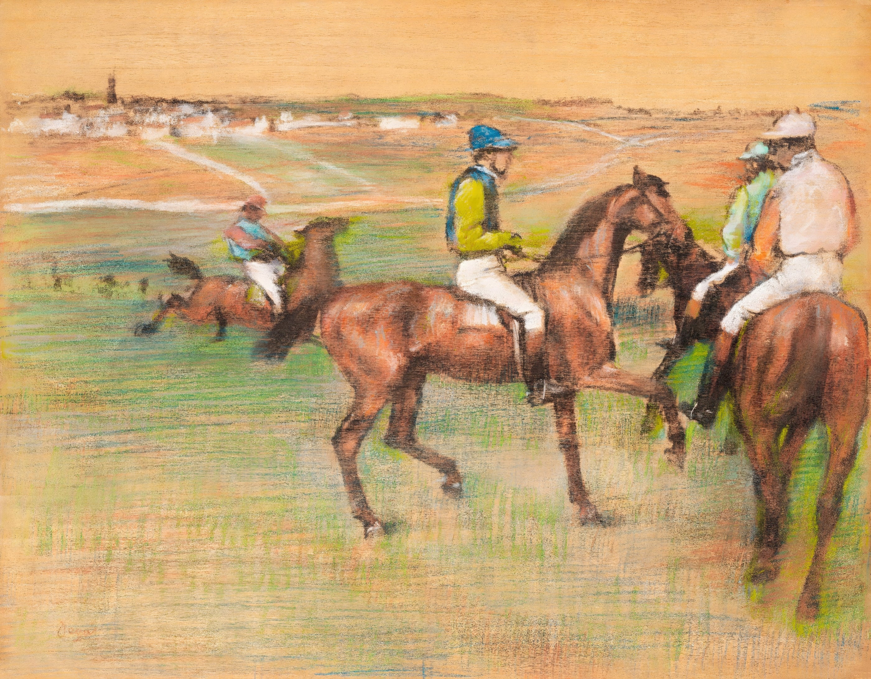Horses and Jockeys in Motion