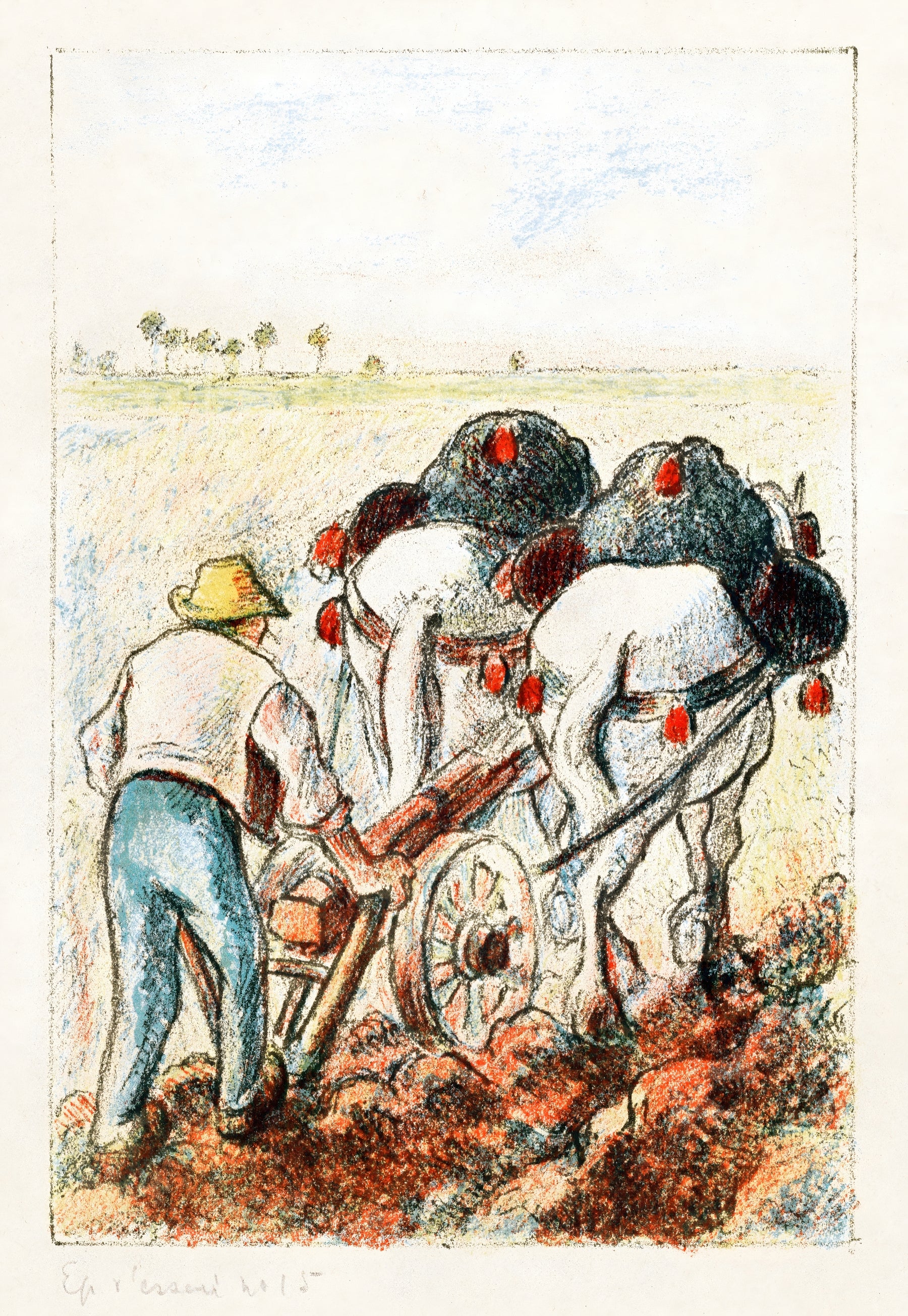 Farmer with Two Oxen