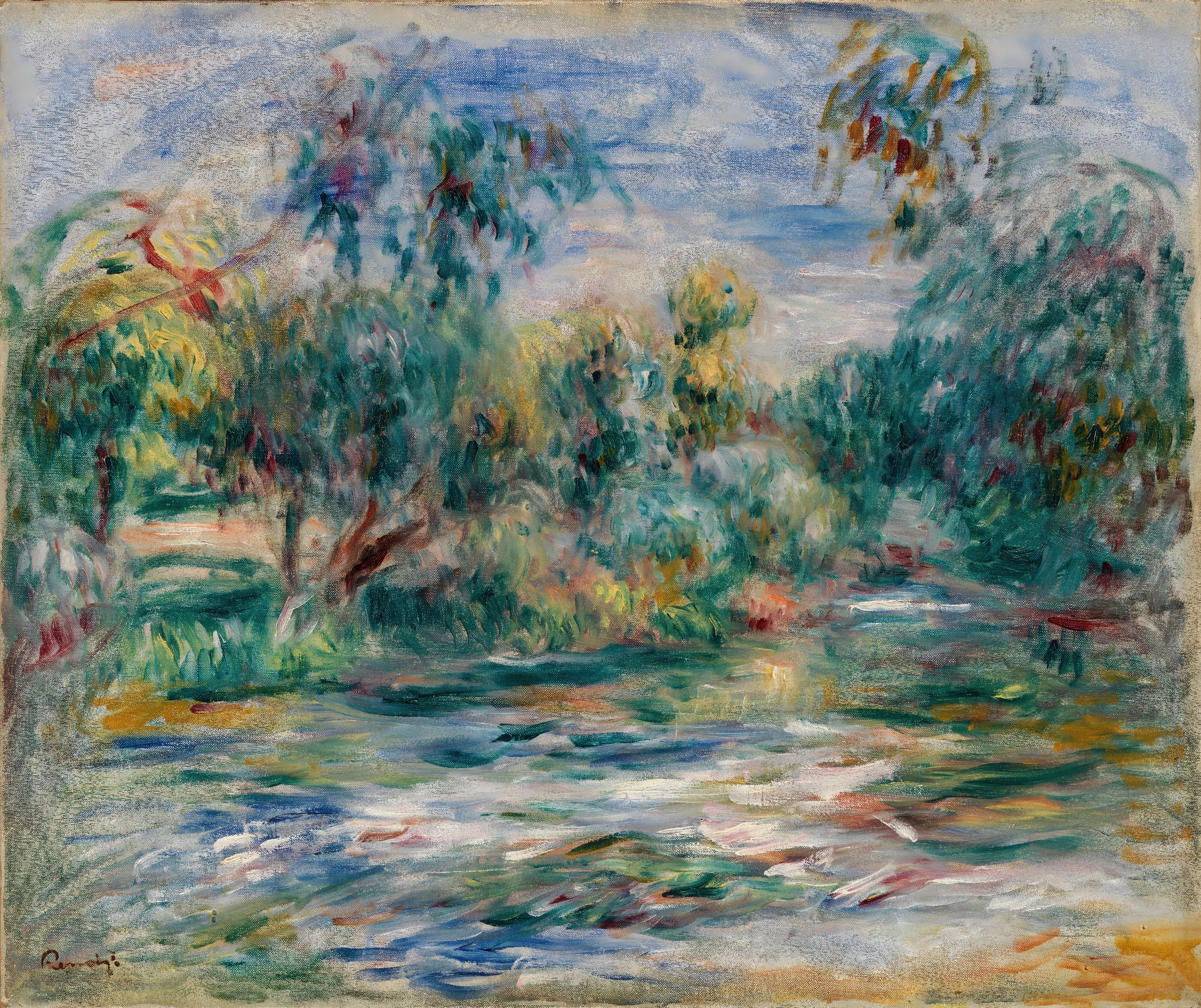 Lush Riverside Scene