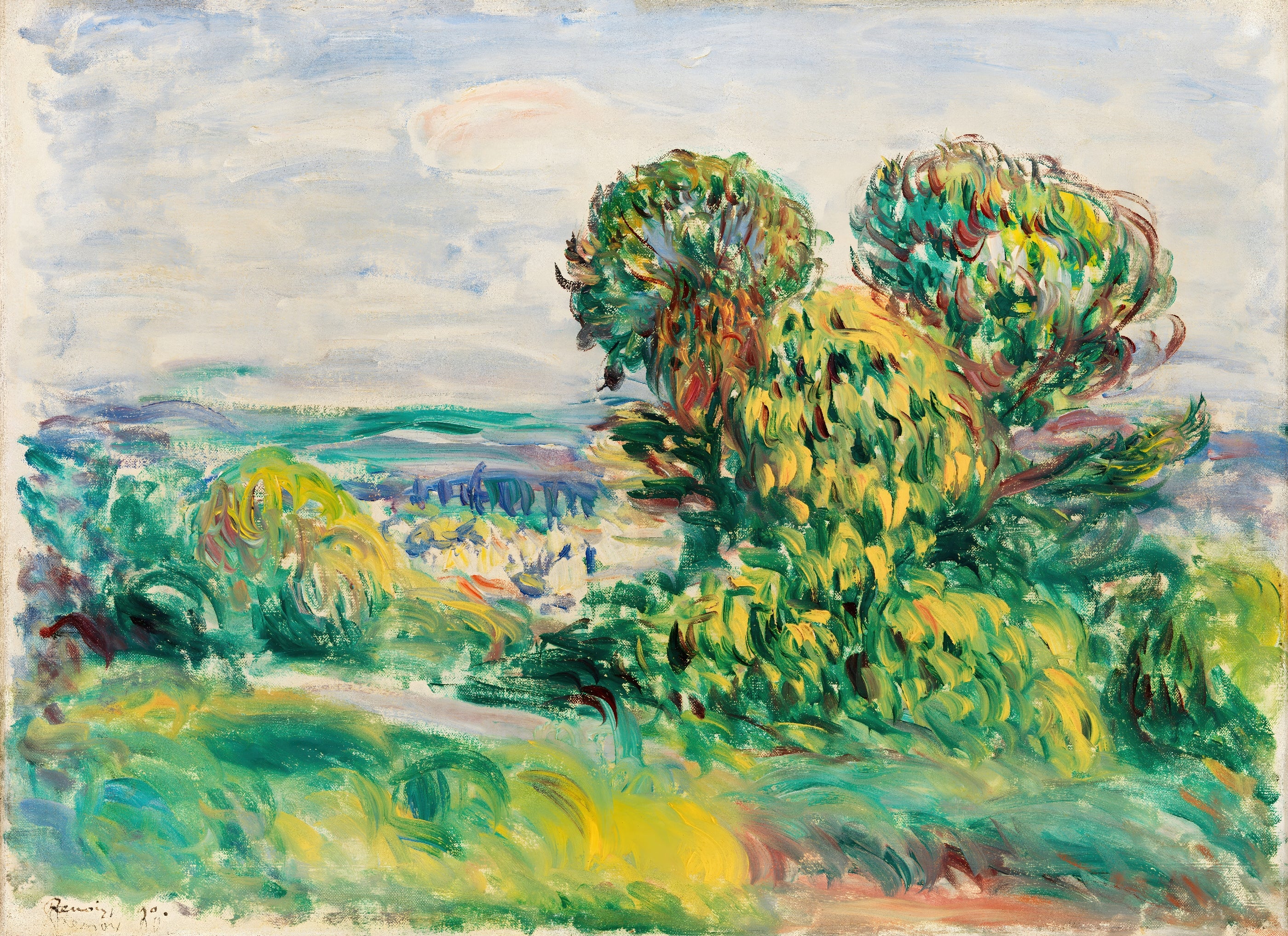 Lush Landscape with Rolling Hills