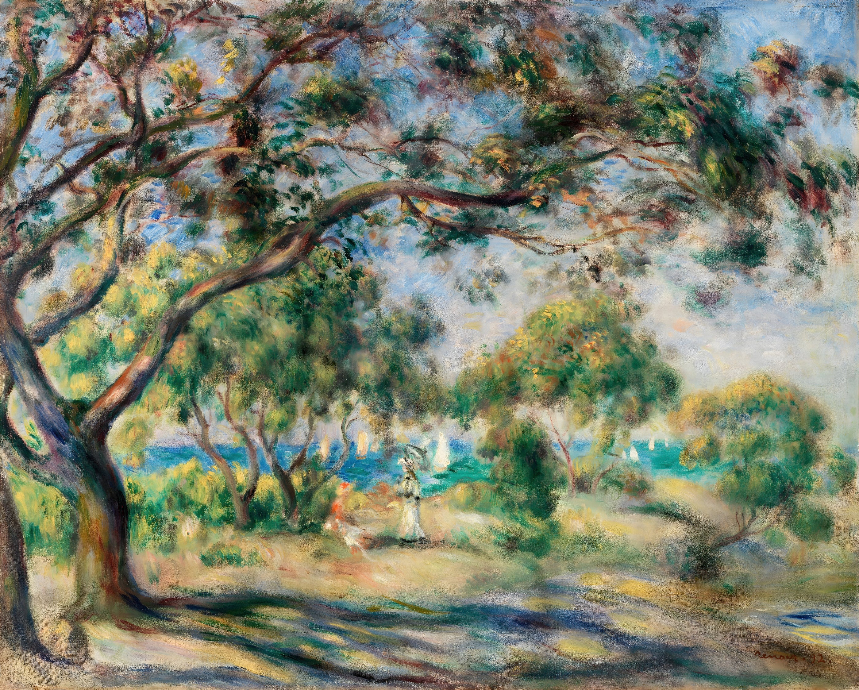 Coastal View with Trees