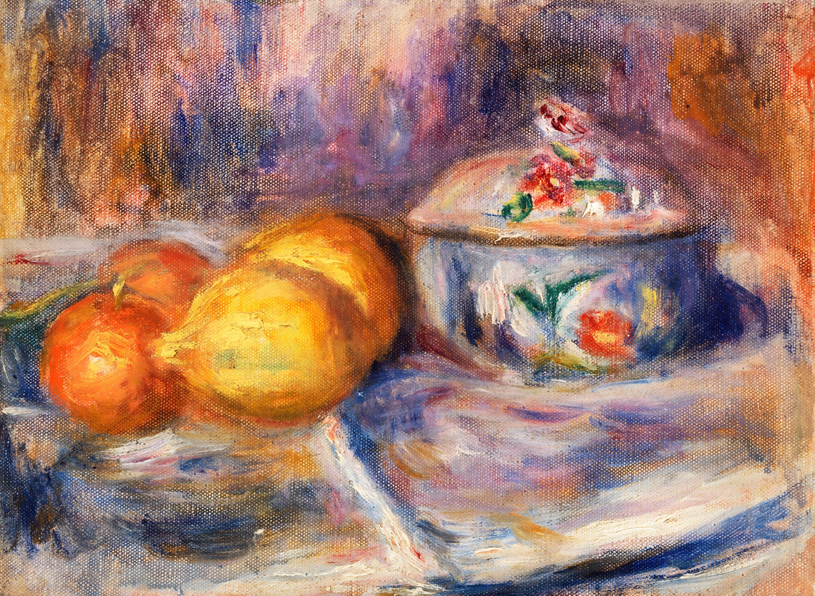Fruit and Floral Bowl Still Life