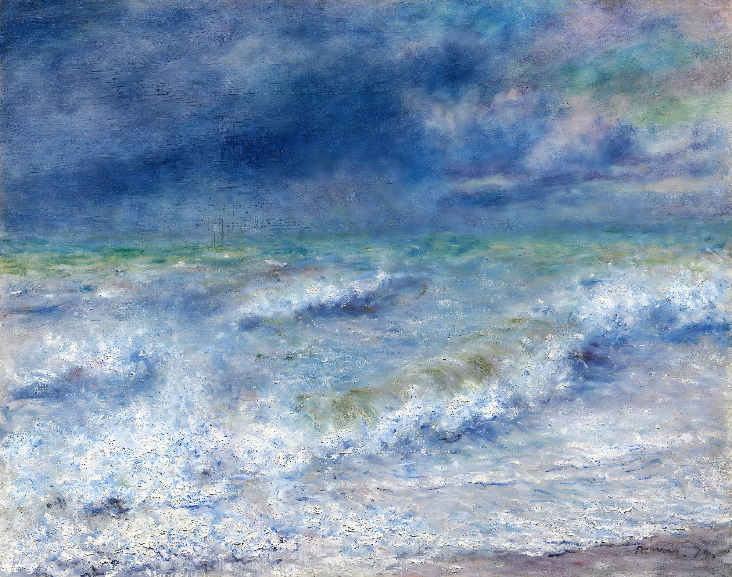 Rolling Waves at Sea