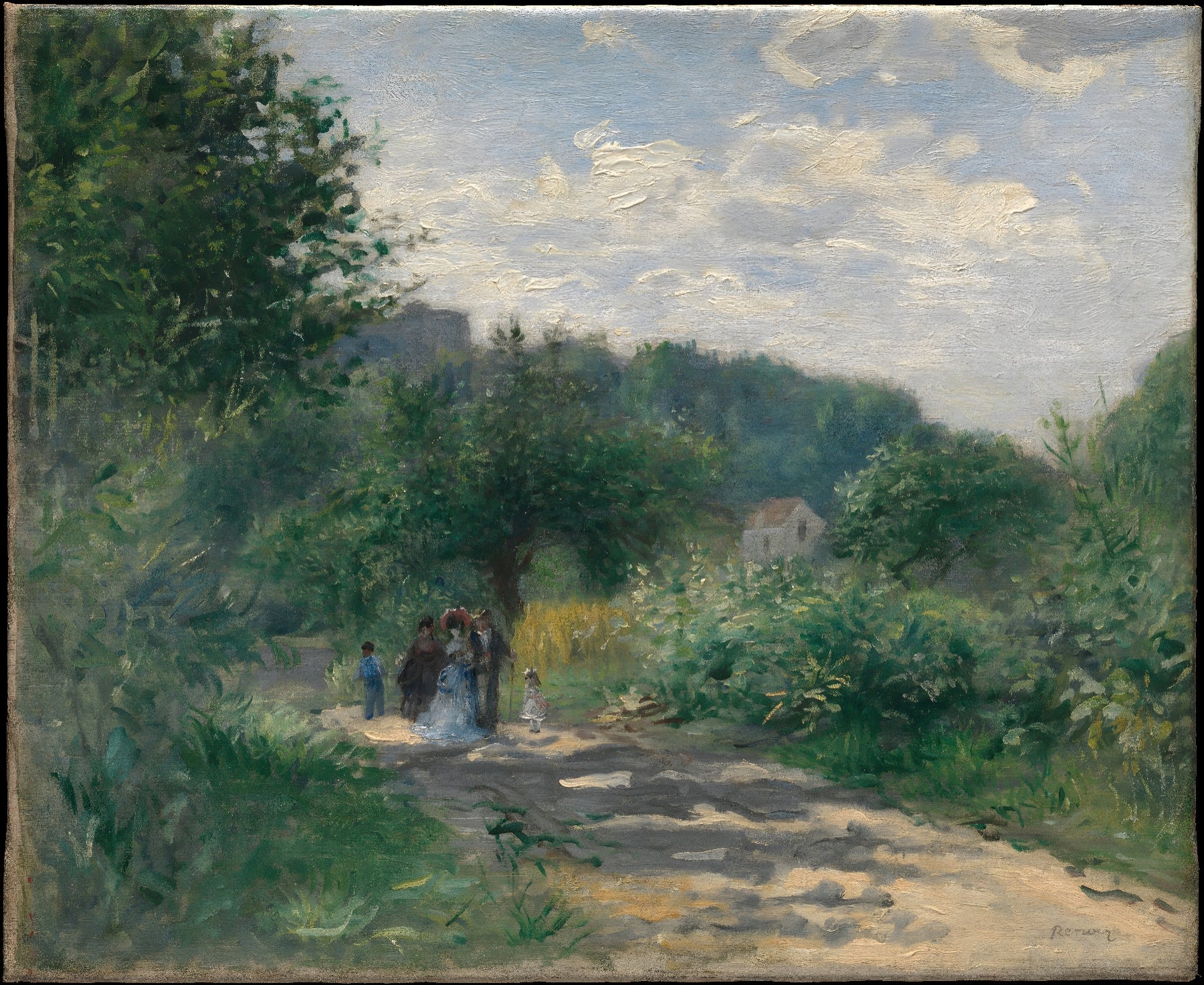 Pathway with Family in Countryside