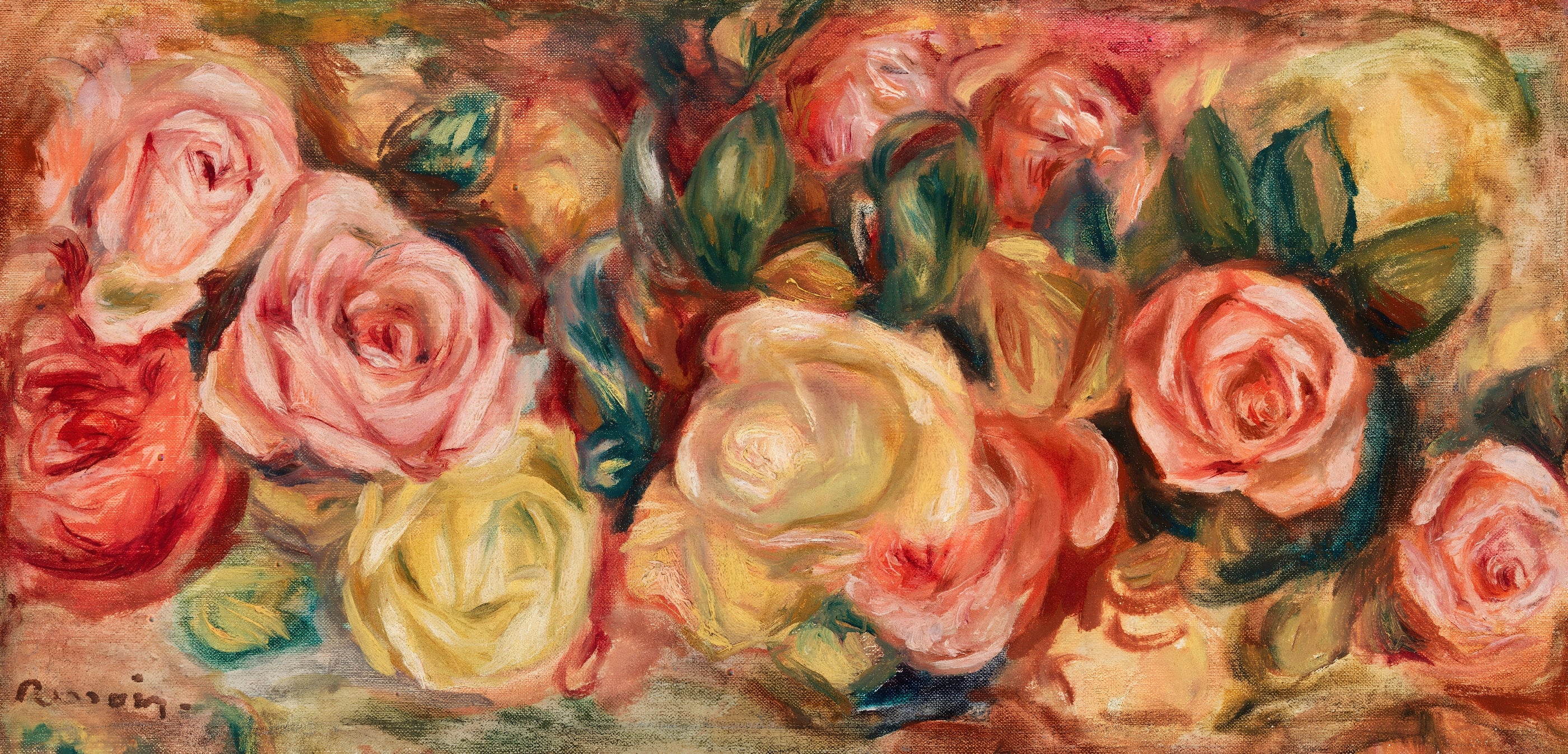 Impressionist Field with Trees
