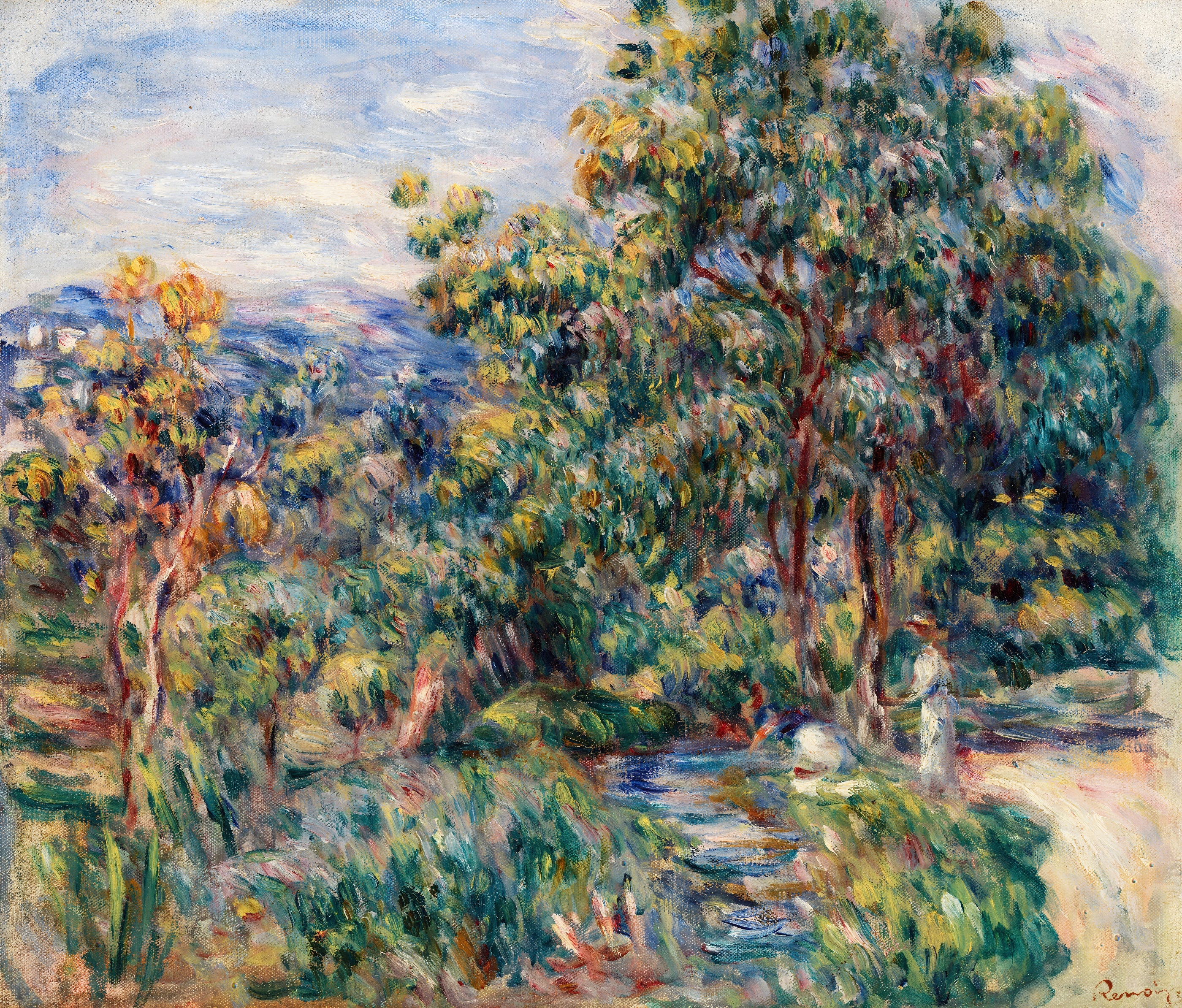 Countryside Scene with Trees