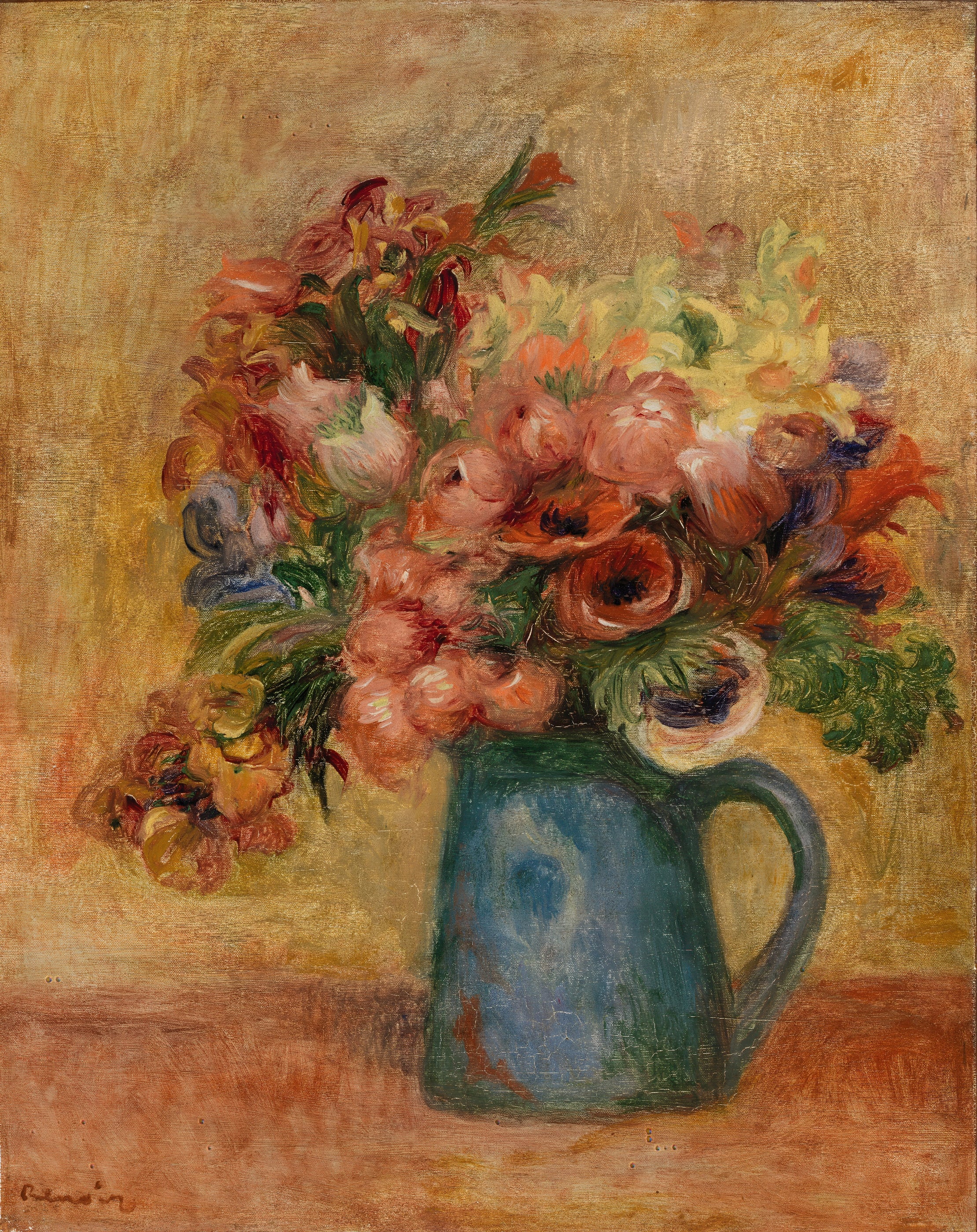 Blue Jug with Flowers