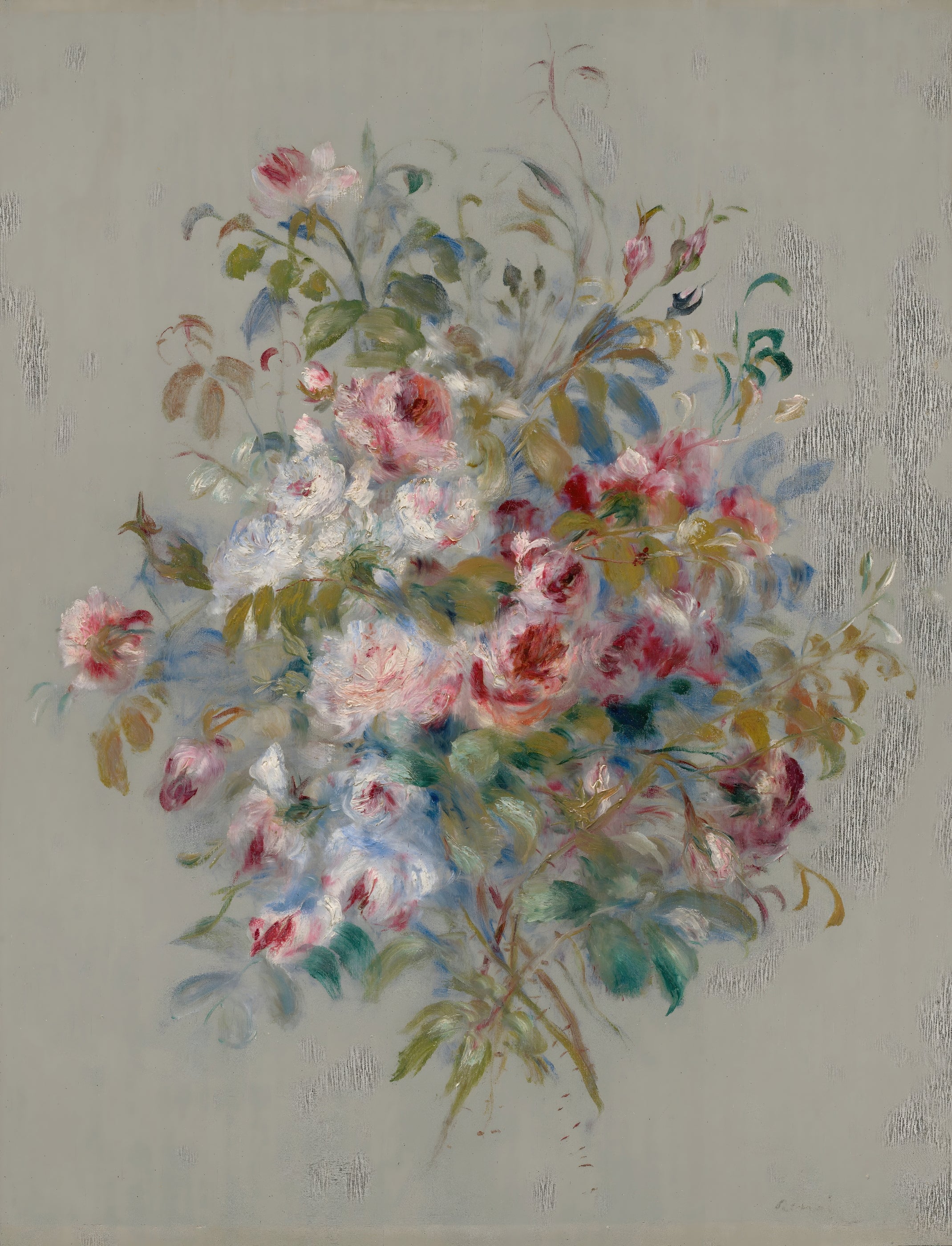Bouquet of Roses on a Light Background