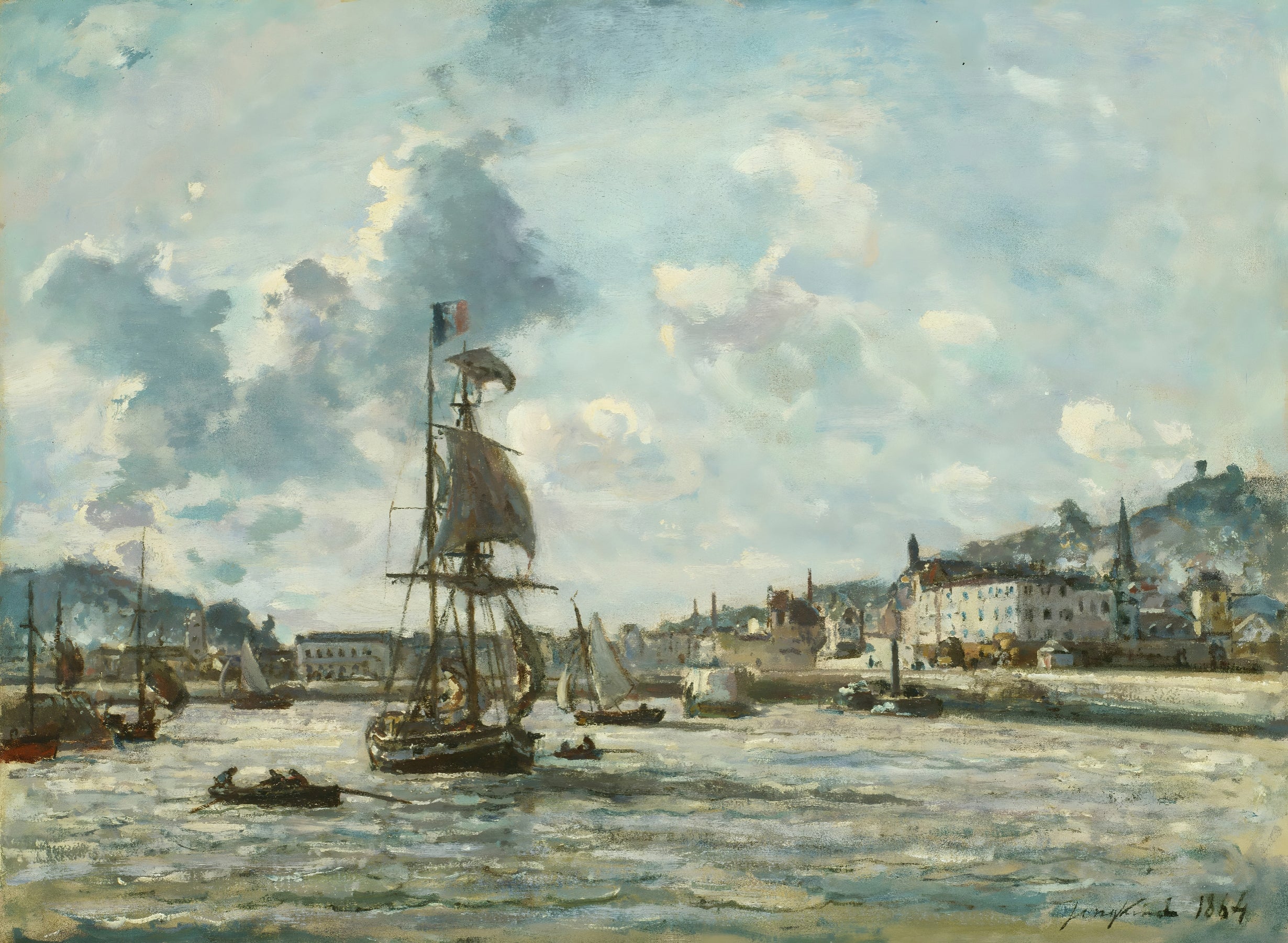 Harbor with Sailing Ships