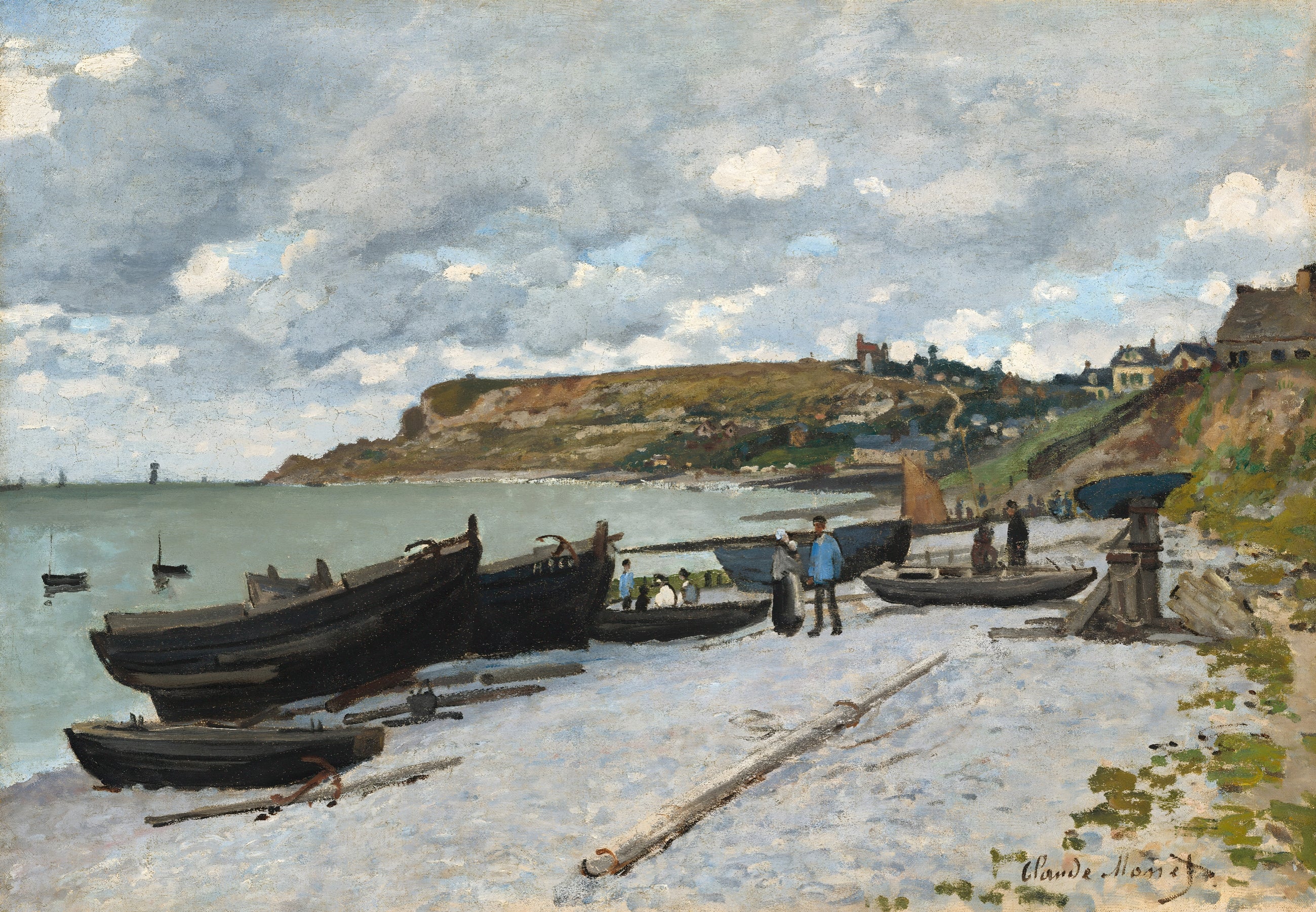 Boats on a Rocky Shore