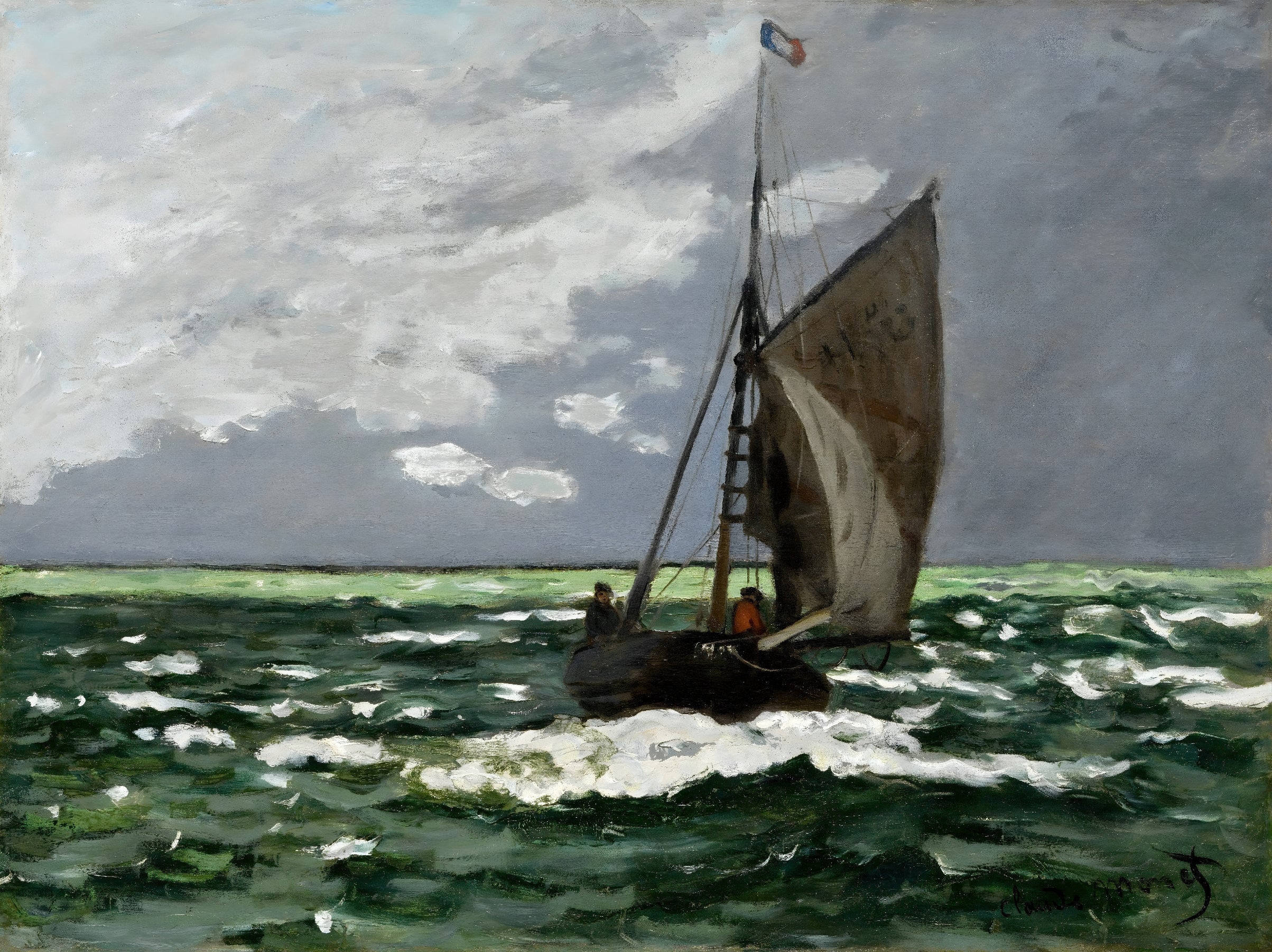 Sailboat on Choppy Waters