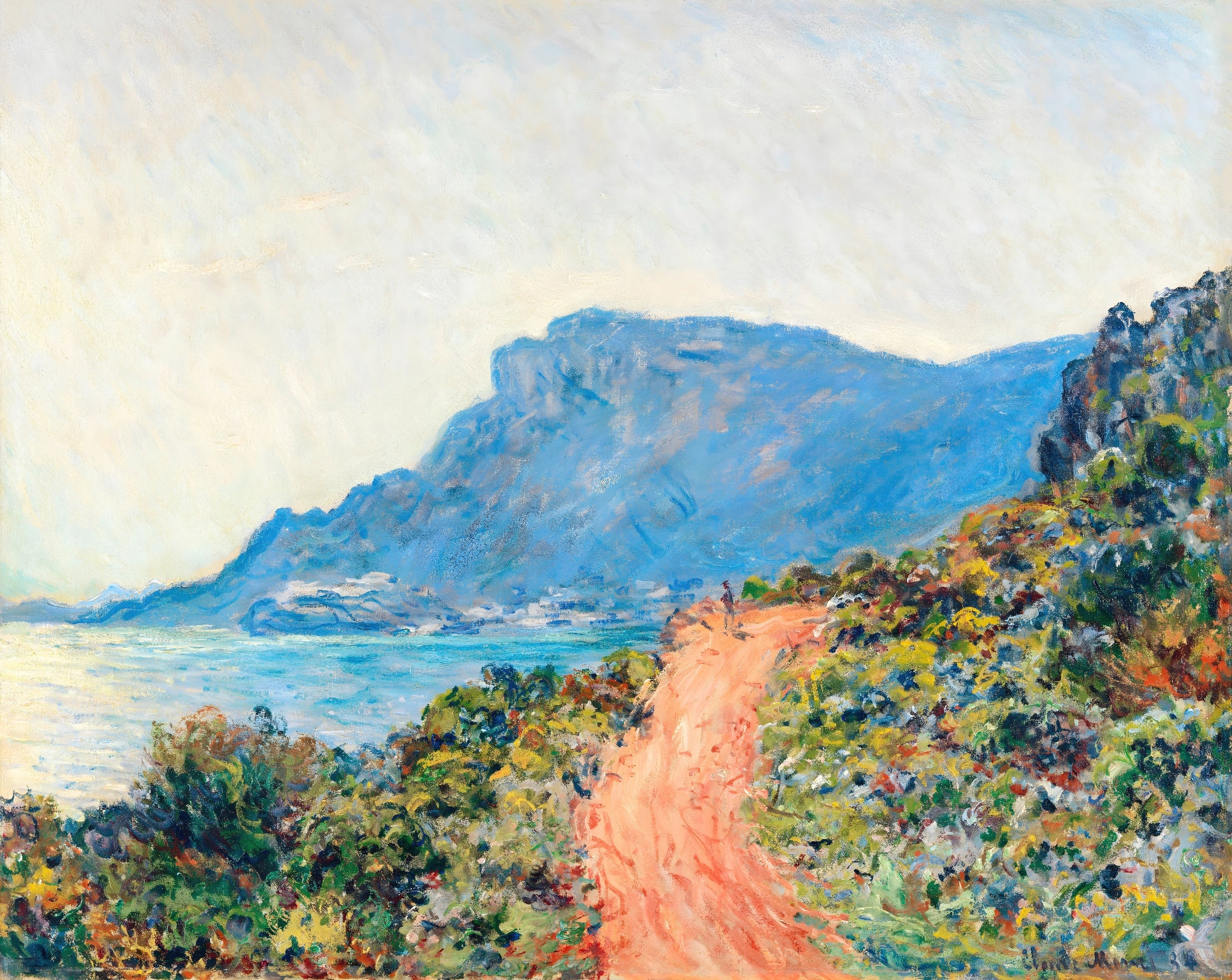 Coastal Mountain with Red Path