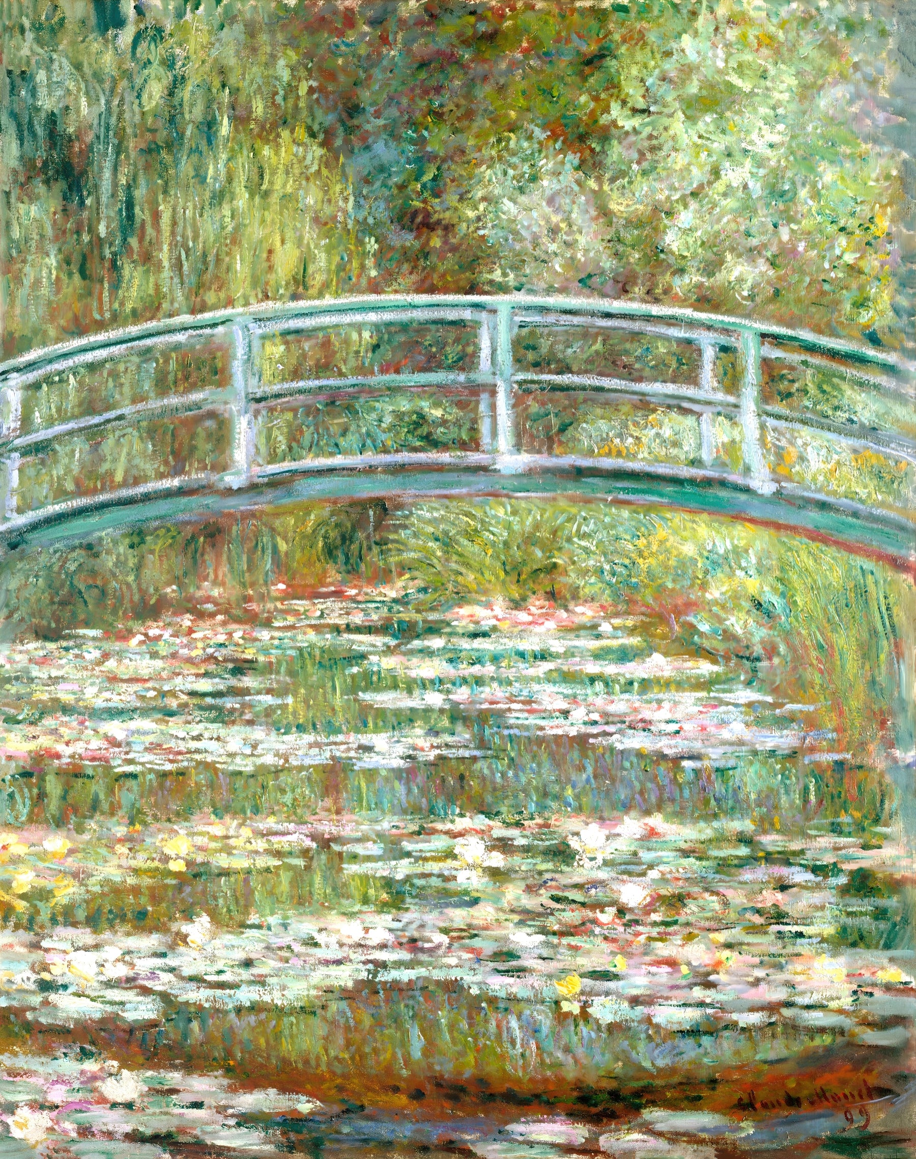 Japanese Bridge and Water Lilies