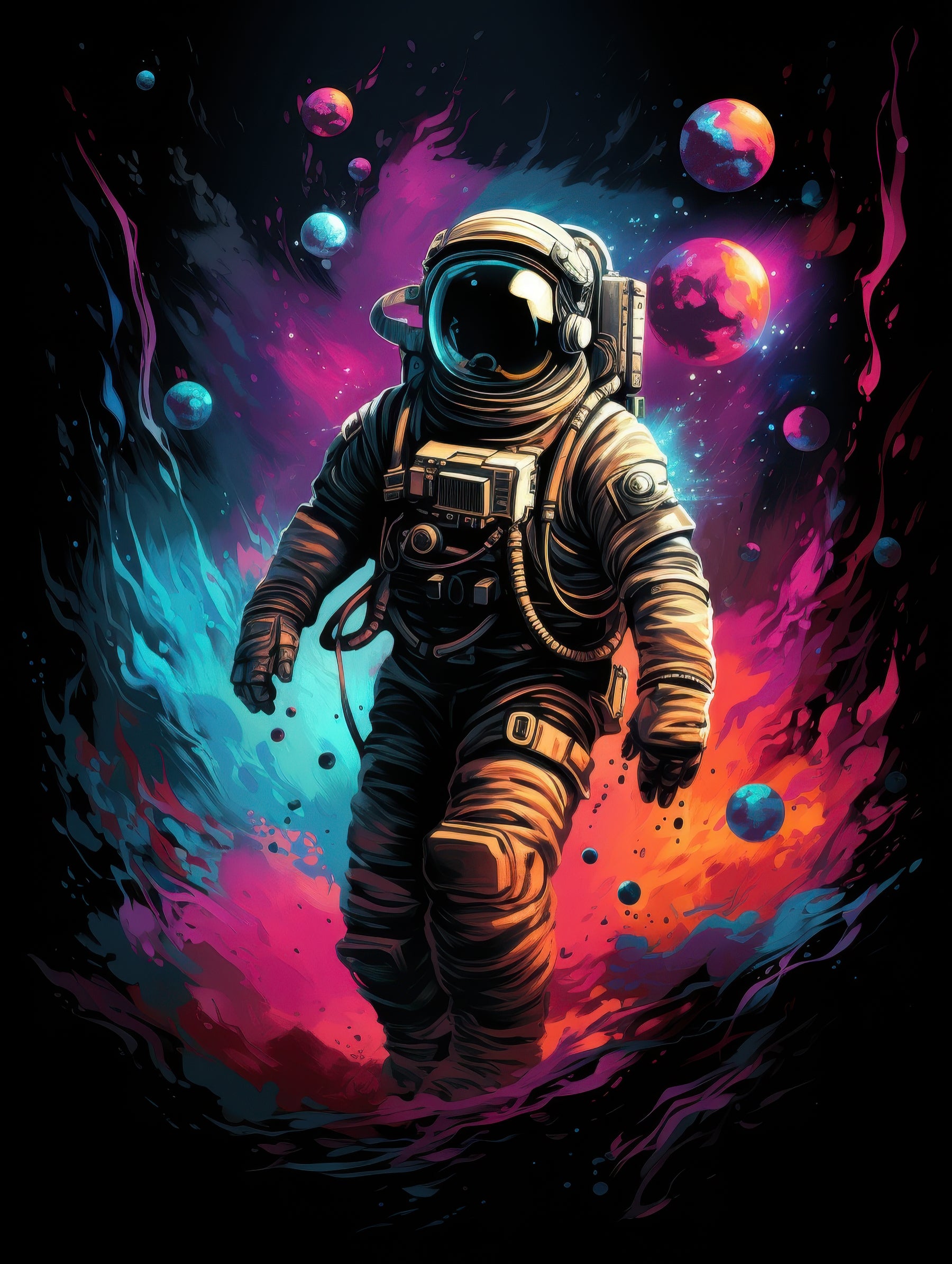 Astronaut Nebula Journey