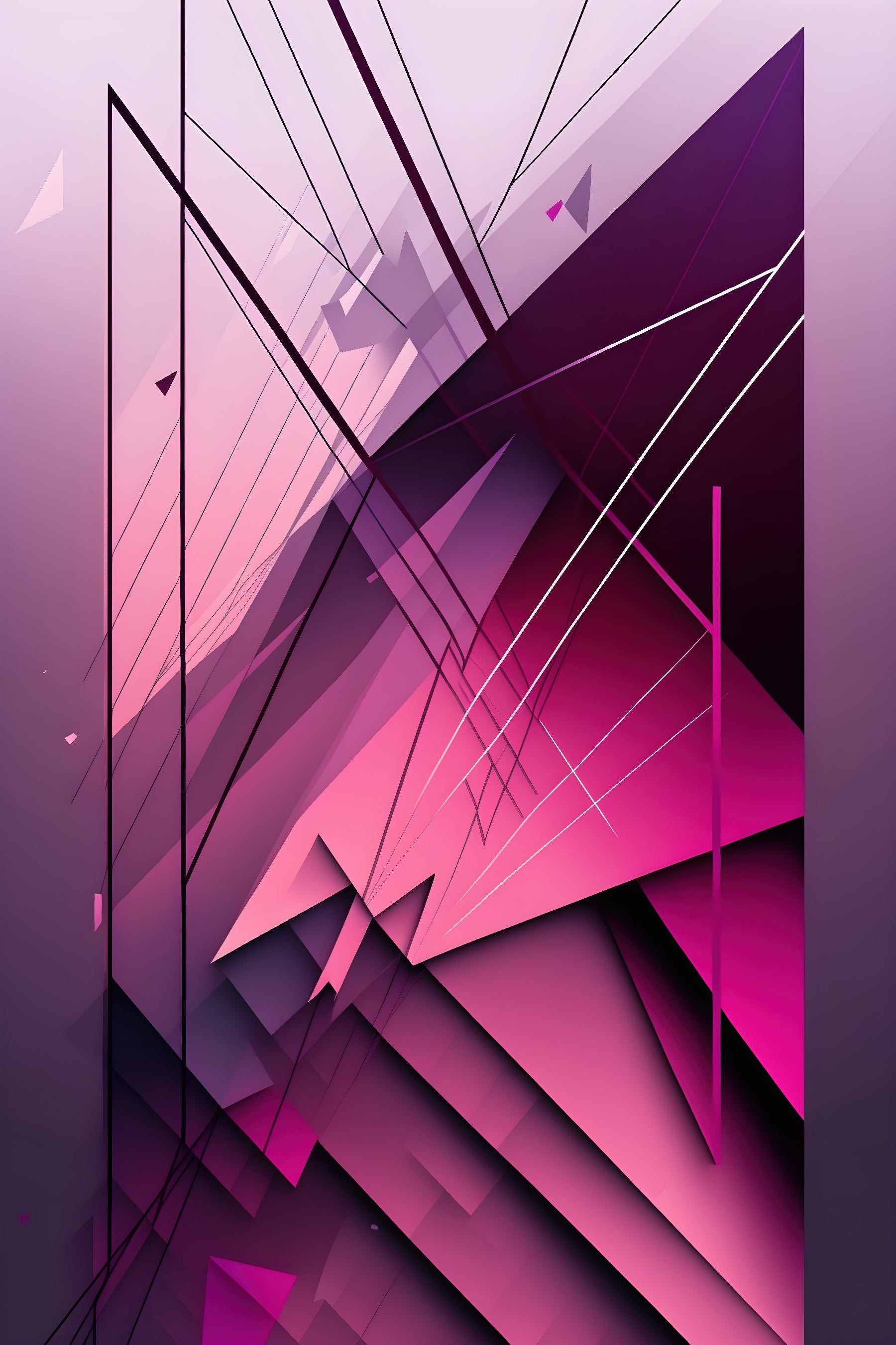 Linear Geometry in Shades of Pink